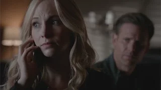 The Vampire Diaries 7x07 Caroline does the test for the pregnancy with Alaric