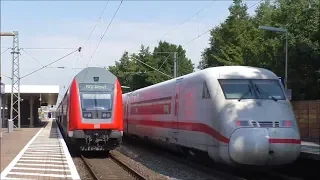 Züge am Bahnhof Leverkusen Mitte mit 200 km/h - ICEs, ICs und Thalys