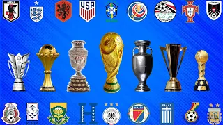 TOP NATIONAL TEAMS WITH MOST TROPHIES