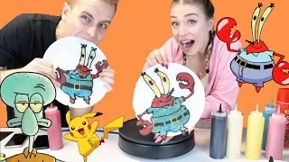 Pancake Art Challenge - Bibi vs Julian !! 😈 | Julienco