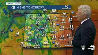 A cold front will bring rain and snow to Colorado by late Wednesday