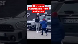 Khvicha Kvaratskhelia gives young fan a memory for life