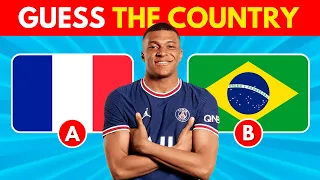 GUESS The COUNTRY Of The Football Player | Football Quiz