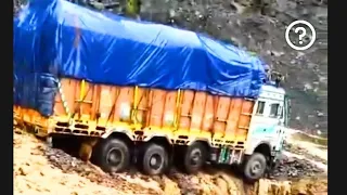 This truck is in inescapable situation do you think the truck will find it's way to the road ?