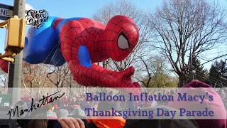 [4K] Walking Vlog: 🦃Balloon Inflation Macy's  Thanksgiving Day Parade. Nov. 2021