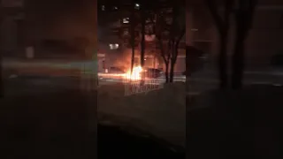Загорелась машина
