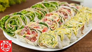 Gorgeous Snack! 3 appetizer rolls for every day and for the Holiday table!