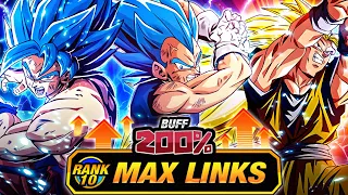 200% LEADER SKILL BUFF! LEVEL 10 LINKS 100% RAINBOW STAR PHY SSJ3 GOKU! (DBZ: Dokkan Battle)