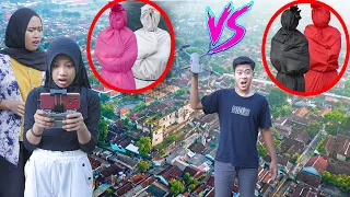 NONTON PERTARUNGAN POCONG PINK,PUTIH,MERAH VS POCONG HITAM DARI DRONE