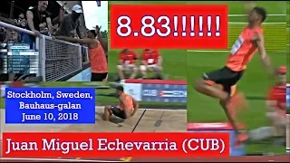 8.83!!! Juan Miguel Echevarria (CUB) LJ - 10 June 2018, Stockholm/SWE, DL Bauhaus-galan