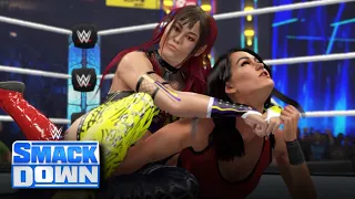 WWE 2K23 SMACKDOWN IYO SKY (W/BAYLEY & DAKOTA KAI) VS BRIE BELLA (W/NIKKI BELLA)