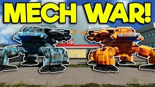 LEGO MECH BATTLE IN LEGO CITY! - Brick Rigs Multiplayer Gameplay - Lego Military Battle