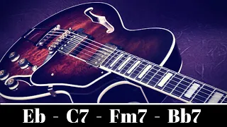 Eb Major Jazz Backing Track | Medium Swing 1-6-2-5