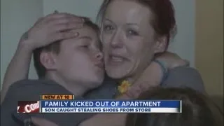 13-year-old boy steals shoes, family faces eviction