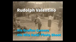 Rudolph Valentino Photographs Nita Naldi 1924 With His Graflex Camera