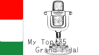 My Top 25 - Grand Final just before the show | Eurovision 2022