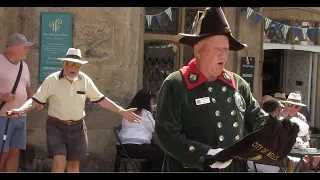 UK - FUNNY Welcome by Traditional Town Crier! Full of Rhymes. Wells, England
