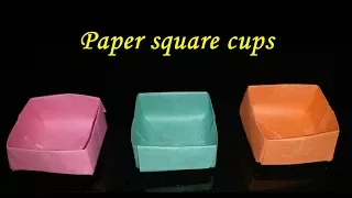 Paper square cups