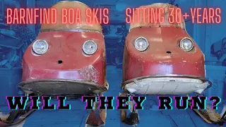 DOUBLE TROUBLE WITH BARN FIND BOA SKI SNOWMOBILES! WILL THEY RUN AFTER SITTING A COMBINED 30+ YEARS?