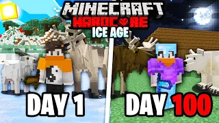 I Survived 100 Days in an ICE AGE inside Hardcore Minecraft..