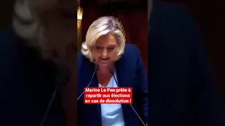 Marine Le Pen met au défi le président de dissoudre l’Assemblée Nationale ! 😳