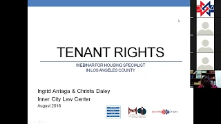 Tenant Legal Rights Webinar