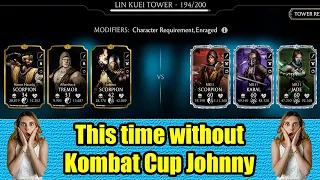 Lin kuei Tower 194 Without Kombat Cup Johnny | SteveFox | MK Mobile