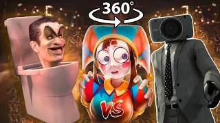 Skibidi Toilet Boss vs Speakerman Dance Sings The Amazing Digital Circus Theme  360º VR