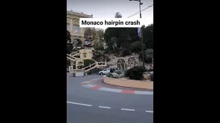 Monaco hairpin crash
