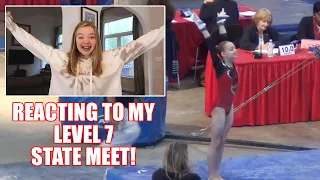 Reacting to My Level 7 State Gymnastics Meet Video