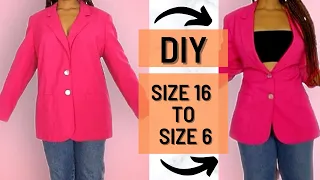 2 DIY NO SEW BLAZER ALTERATIONS | 5 MIN REVERSIBLE CLOTHING HACKS