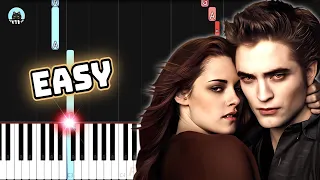 Twilight OST - "Bella's Lullaby" - EASY Piano Tutorial & Sheet Music