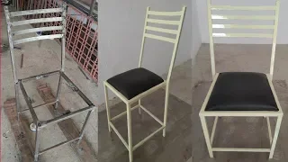 pipe chair, making iron pipe stools ||