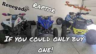 Renegade 1000 vs Scrambler 1000 vs Raptor 700 | Sport atv buyers guide. What's best for you?