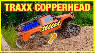 Trx4 Traxx with a Castle 3800kv and Copperhead ESC is WILD!!!