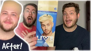 DYING MY BOYFRIENDS HAIR BLONDE! Elliot & Matt WEEKLY VLOG!