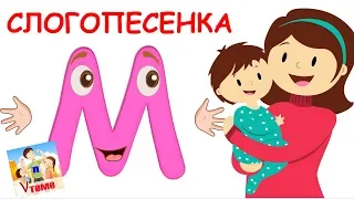 Слогопесенка со звуком М. Развивающий мультфильм, видео для детей. Папа v теме