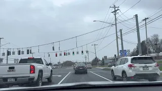 Driving around suburbs of Syracuse, New York.