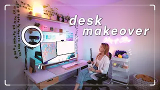 cozy + aesthetic wfh setup 🖥 grovemade haul, desk upgrades, getting roasted by friends