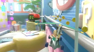 Mario Kart 8 DX (Online) | Baby Rosalina - W 25 Silver Arrow - Normal Blue wheels - Super Glider