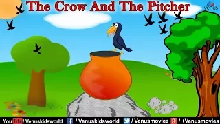 Bedtime Stories ~ The Crow And The Pitcher (English) | Animated Moral Stories For Kids