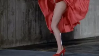The Woman In Red - Kelly Le Brock in the Basement Garage