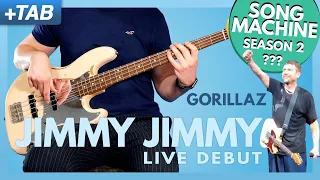 JIMMY JIMMY - Gorillaz (Live Debut) Bass Cover (+ Play Along Tabs)