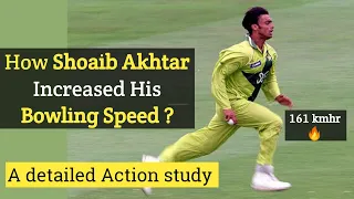 How shoaib akhtar Increased his bowling speed ? detailed bowling action analysis