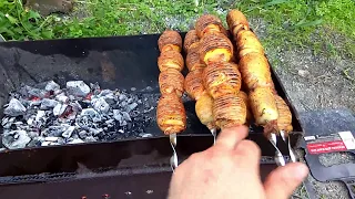 Картошка на мангале с салом. НУ НЕРЕАЛЬНО ВКУСНО!