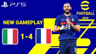 eFootball 2022 AMAZING ONLINE Gameplay France vs Italy - PS5 - 60FPS