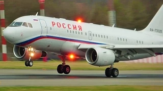 [FullHD] Russian Air Force Aibus A319CJ landing at Geneva/GVA/LSGG