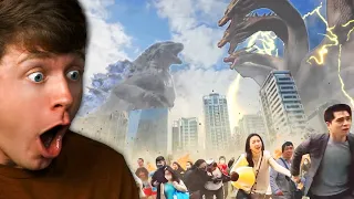 GODZILLA vs KING GHIDORAH in REAL LIFE! (Reaction)