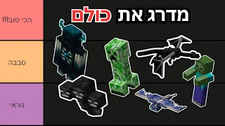 מדרג את כל המובים במיינקראפט!