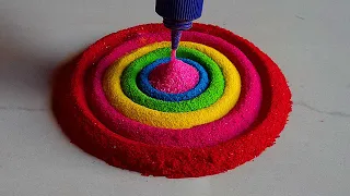 #1531 satisfying video | navratri rangoli designs | diwali rangoli design | kolam